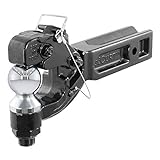 CURT 48012 Pintle Hitch with 2-5/16-Inch Trailer Ball, Fits 2-1/2-Inch Receiver, 20,000 lbs, 15-Inch Length