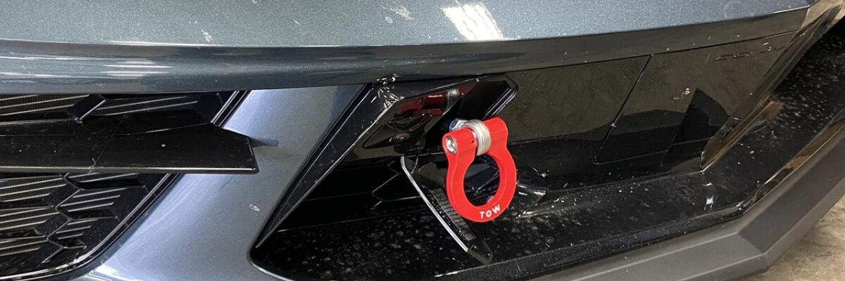 ZL1 with a red front-mounted tow hook