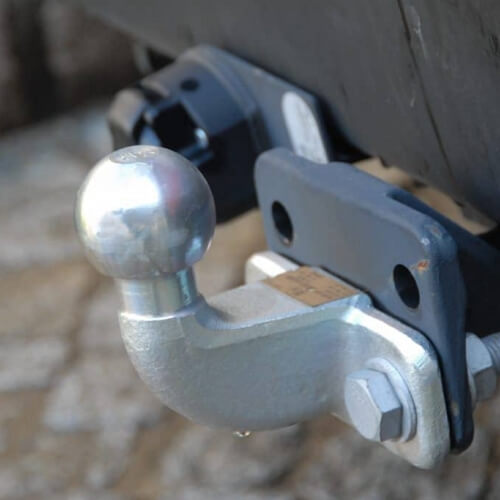Hitch mounted towing hook